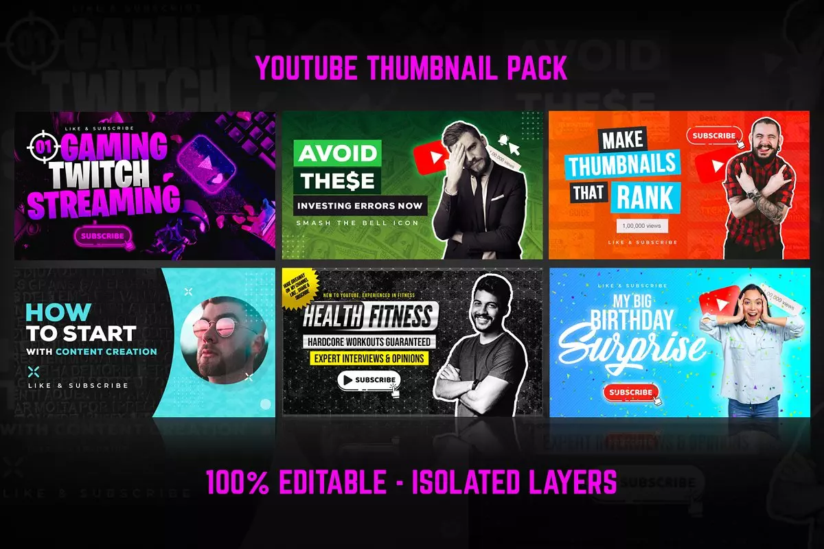 Youtube Thumbnail Mega Pack 2025 Smart Digi Shop