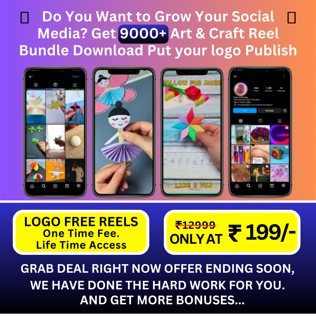 Art & Craft Reel Pack Download 2025 Reel Videos