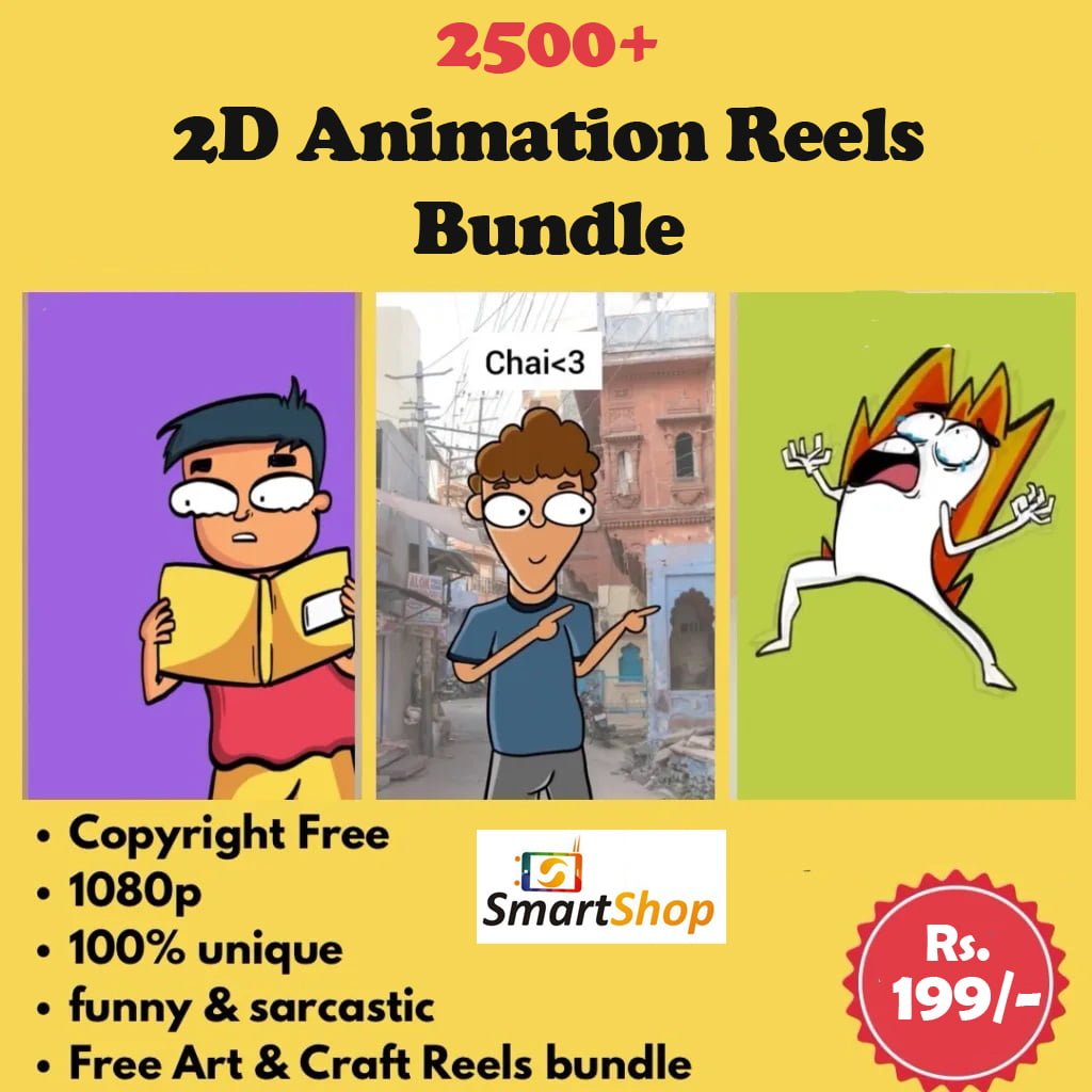 2500+ 2D Animation Reels in Hindi 2025 2D Animation Reels