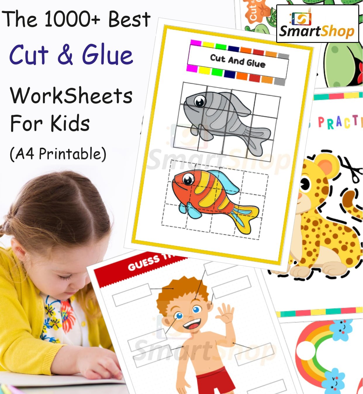 Creative Cut & Glue Fun Pack: 1000+ Engaging Worksheets for Kids Creative Cut & Glue Fun Pack